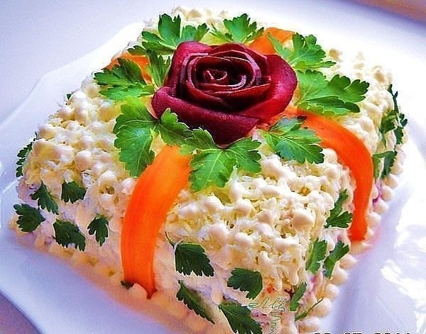 Салат 'Вдохновение'. Красивый и очень вкусный! Салат 'Вдохновение'. Красивый и очень вкусный!