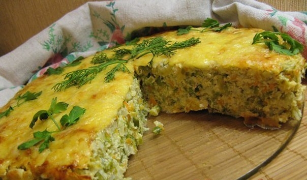 Запеканка-суфле с куриным филе и овощами Запеканка-суфле с куриным филе и овощами