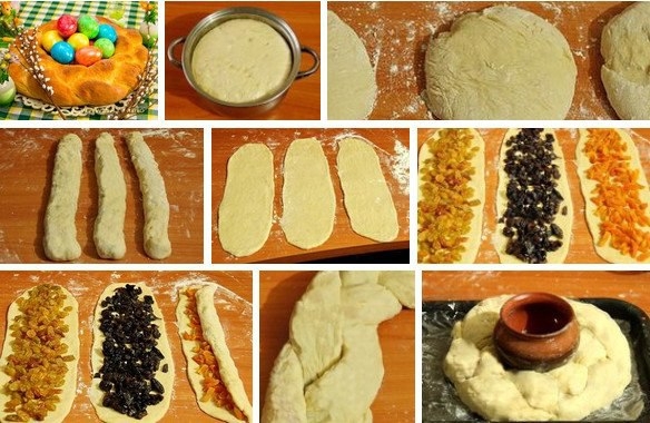 Пасхальный венок с сухофруктами