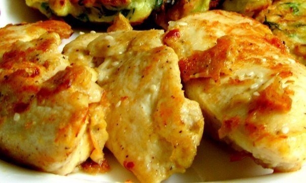 Куриное филе в заливке. Куриное филе в заливке.