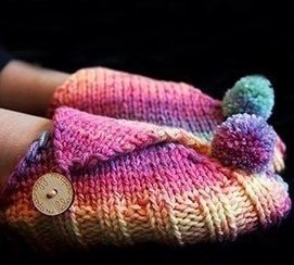 Японские тапочки спицами