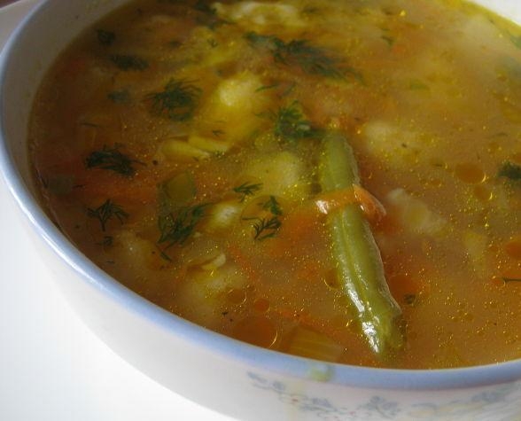 Рисовый суп с цветной капустой и спаржевой фасолью. Рисовый суп с цветной капустой и спаржевой фасолью.