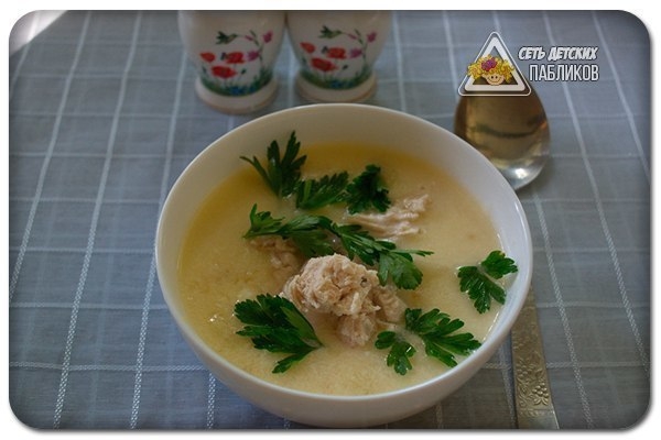 Грузинский суп с курицей.