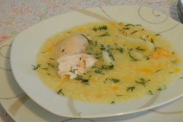 Суп пшенный с курицей. Суп пшенный с курицей.