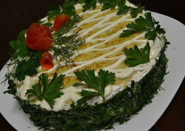 Кабачковый торт с сырком