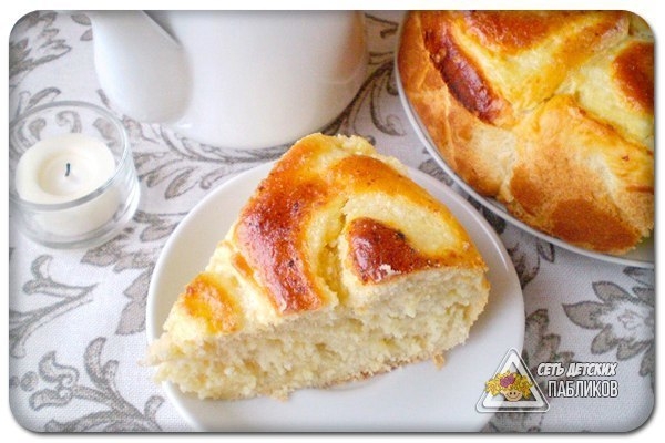 Пирог с творогом и манкой. Пирог с творогом и манкой.
