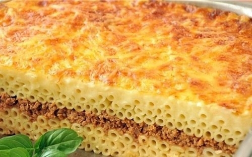 Макаронная запеканка с мясным фаршем Макаронная запеканка с мясным фаршем