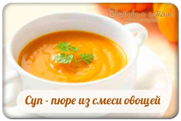 Суп - пюре из смеси овощей. Суп - пюре из смеси овощей.