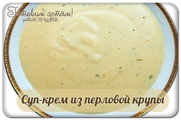 Суп-крем из перловой крупы (с 6 мес.) Суп-крем из перловой крупы (с 6 мес.)
