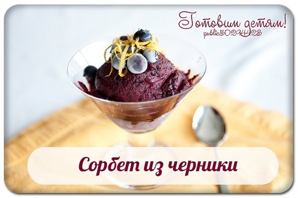 Сорбет из черники. Сорбет из черники.