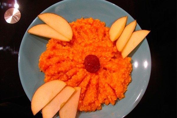 Кукурузная каша с тыквой.