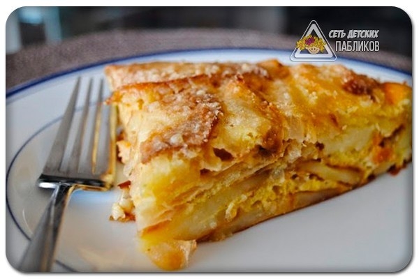 Картофельная запеканка с луком. Картофельная запеканка с луком.