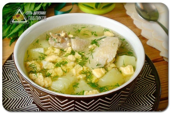 Яичный суп с курицей. Яичный суп с курицей.
