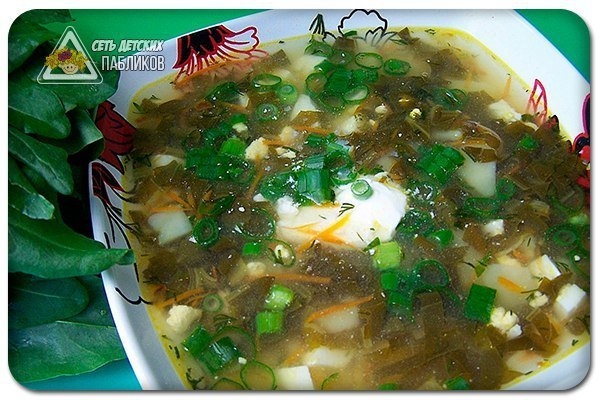 Суп со щавелем и курицей.