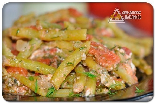 Лобио из стручковой фасоли в мультиварке.