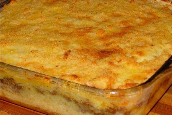 Запеканка картофельная с вареным мясом. Запеканка картофельная с вареным мясом.