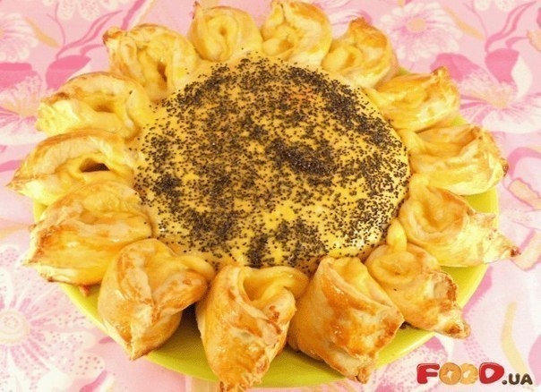 Пирог с мясом и сыром " Подсолнух ". Пирог с мясом и сыром " Подсолнух ".