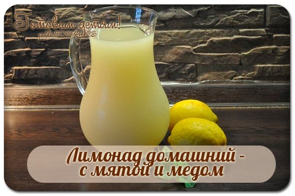 Лимонад домашний - с мятой и медом. Лимонад домашний - с мятой и медом.