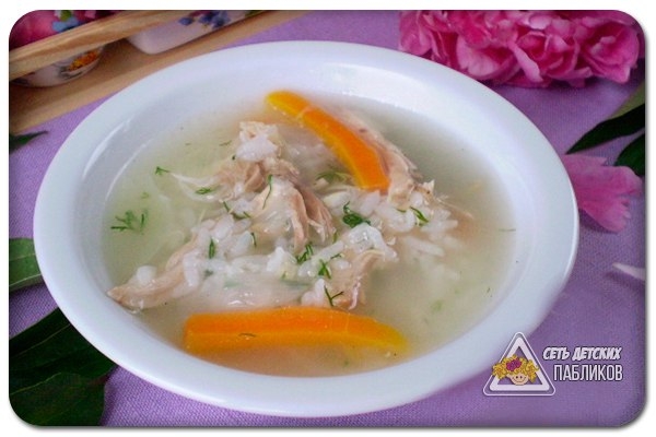 Бульон куриный с рисом. Бульон куриный с рисом.