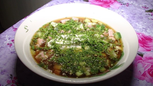 Окрошка на квасе, вкуснее не бывает! Окрошка на квасе, вкуснее не бывает!