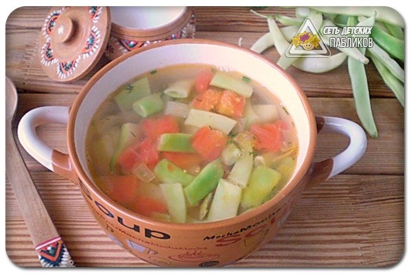 Суп из стручковой фасоли. Суп из стручковой фасоли.