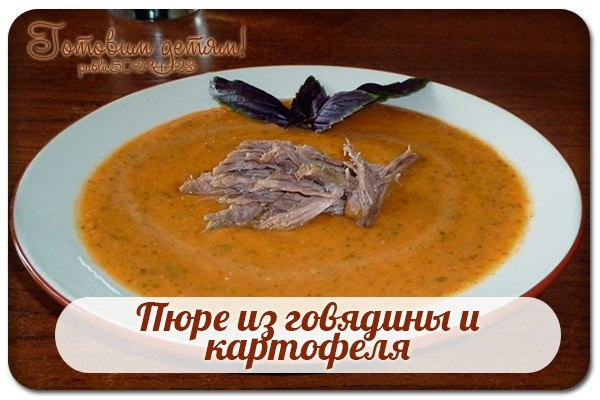 Пюре из говядины и картофеля.