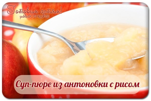 Суп-пюре из антоновки с рисом (с 7 мес.)