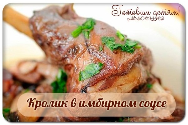 Кролик в имбирном соусе. Кролик в имбирном соусе.