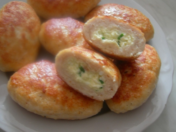 КУРИНЫЕ ЗРАЗЫ С ОМЛЕТОМ И ОВОЩАМИ