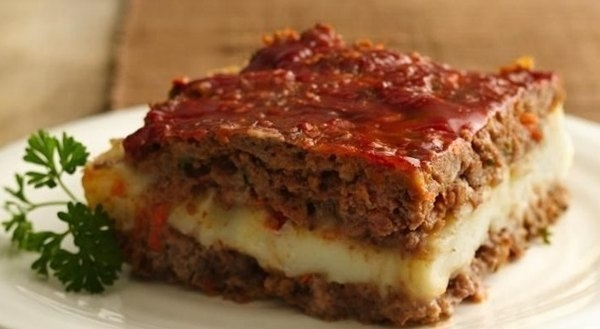 Запеченное картофельное пюре с фаршем