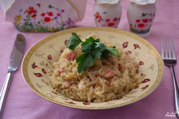 РИЗОТТО С КОПЧЕНОЙ ГРУДИНКОЙ РИЗОТТО С КОПЧЕНОЙ ГРУДИНКОЙ