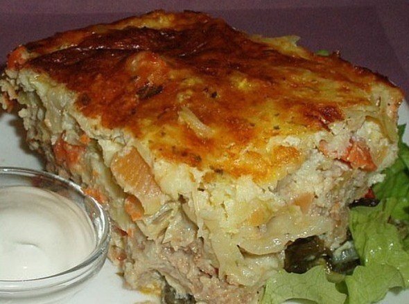 ОВОЩНАЯ ЗАПЕКАНКА С ФАРШЕМ