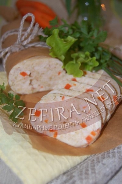 ДОМАШНЯЯ ВАРЕНАЯ КОЛБАСА ИЗ КУРИЦЫ С МОРКОВЬЮ ДОМАШНЯЯ ВАРЕНАЯ КОЛБАСА ИЗ КУРИЦЫ С МОРКОВЬЮ