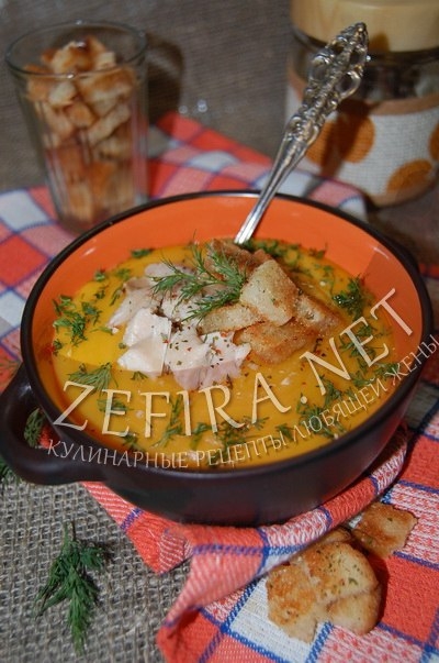 КАРТОФЕЛЬНО-МОРКОВНЫЙ СУП-ПЮРЕ С СУХАРИКАМИ КАРТОФЕЛЬНО-МОРКОВНЫЙ СУП-ПЮРЕ С СУХАРИКАМИ