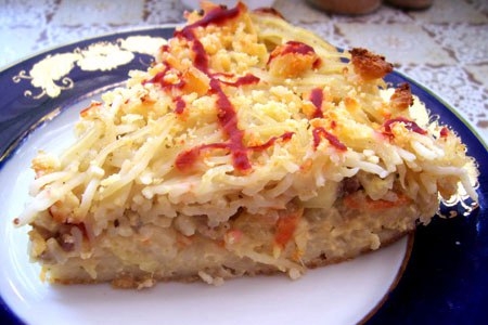 ЗАПЕКАНКА С МАКАРОНАМИ И ФРУКТАМИ ЗАПЕКАНКА С МАКАРОНАМИ И ФРУКТАМИ