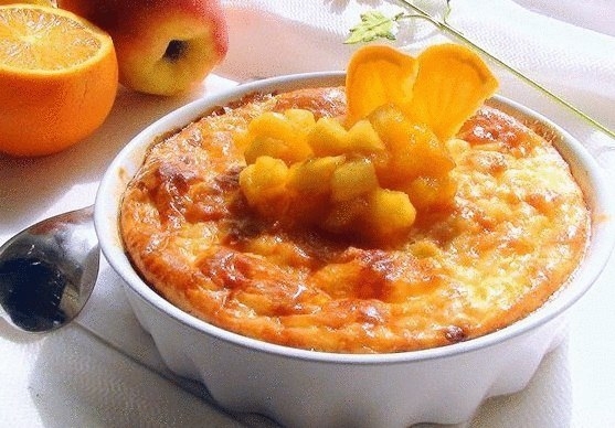 Творожная запеканка с рисом и изюмом