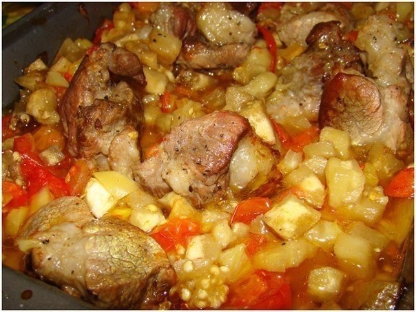 ЗАПЕЧЕННЫЕ С МЯСОМ ОВОЩИ