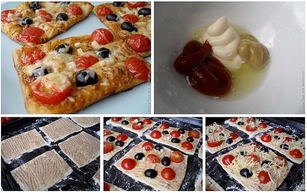 ВОЗДУШНЫЕ МИНИ-ПИЦЦЫ НА СЛОЕНОМ ТЕСТЕ - простенько и вкусненько!