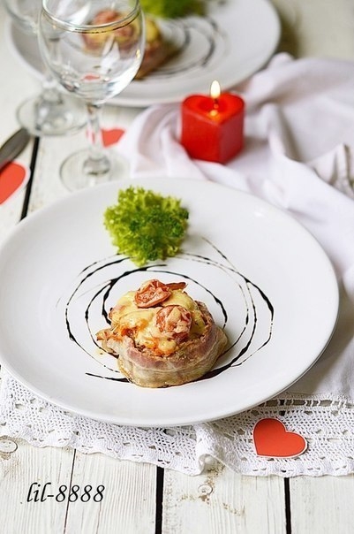 Корзинки из фарша с овощами.