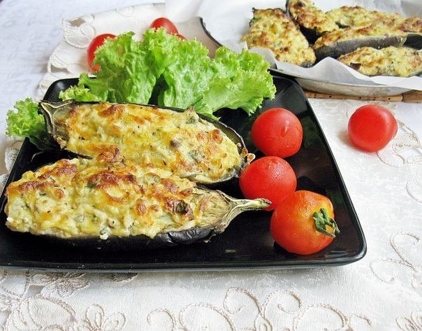 Баклажаны, запеченные с творогом. Баклажаны, запеченные с творогом.