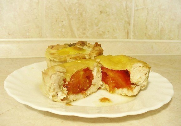 Куриные маффины с начинкой!