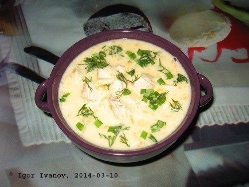 СЫРНЫЙ СУП С КУРОЧКОЙ