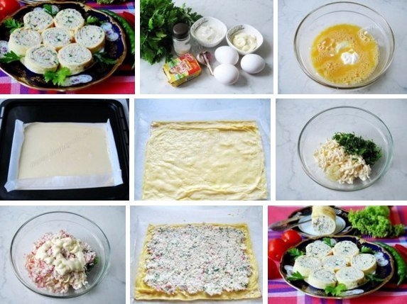 РУЛЕТИК ЯИЧНЫЙ С СЫРОМ И КРАБОВЫМИ ПАЛОЧКАМИ РУЛЕТИК ЯИЧНЫЙ С СЫРОМ И КРАБОВЫМИ ПАЛОЧКАМИ