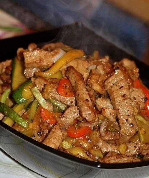 Свинина с овощами по-китайски! Свинина с овощами по-китайски!