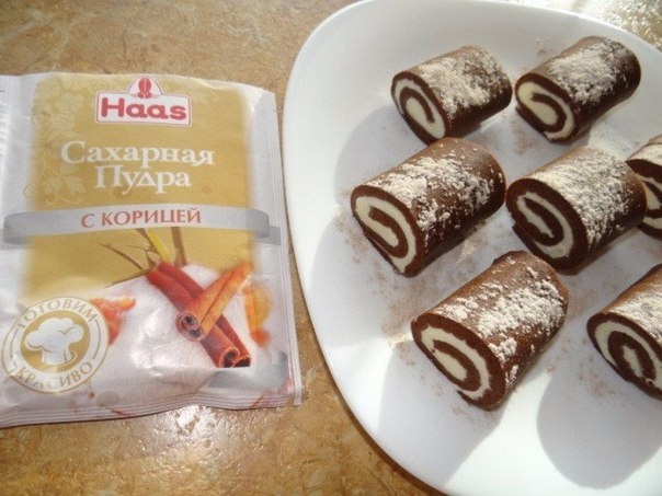 Шоколадные пирожные-рулетики!