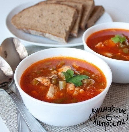 ТОМАТНЫЙ СУП С КУРИЦЕЙ И ЗЕЛЕНЬЮ ТОМАТНЫЙ СУП С КУРИЦЕЙ И ЗЕЛЕНЬЮ