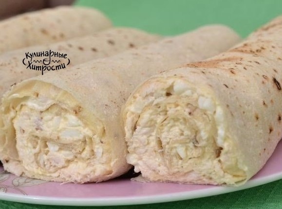РУЛЕТЫ ИЗ ЛАВАША С КУРИЦЕЙ И ПЛАВЛЕННЫМ СЫРКОМ РУЛЕТЫ ИЗ ЛАВАША С КУРИЦЕЙ И ПЛАВЛЕННЫМ СЫРКОМ