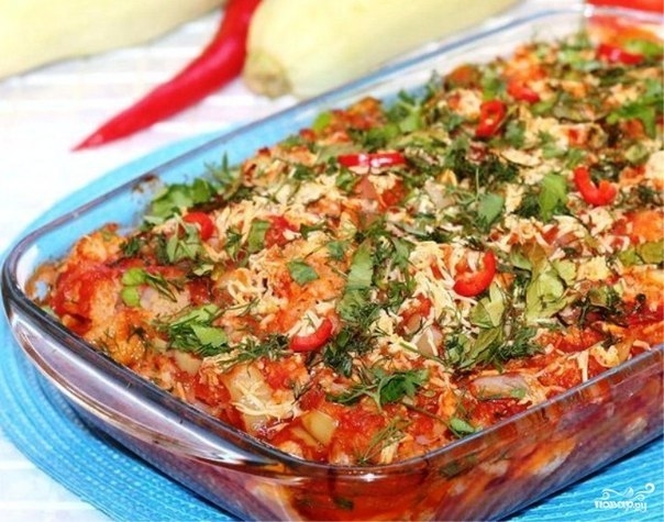 Запеканка с цветной капустой и курицей в соусе Запеканка с цветной капустой и курицей в соусе