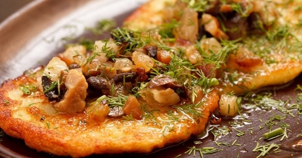 ДРАНИКИ С МЯСОМ И ГРИБАМИ ДРАНИКИ С МЯСОМ И ГРИБАМИ