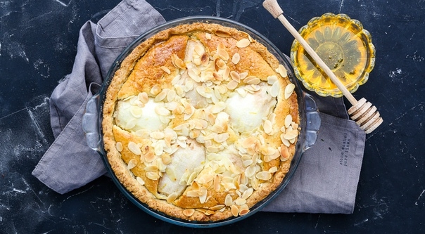 Песочный пирог с грушами Песочный пирог с грушами